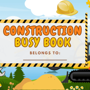 Printable construction theme busy book