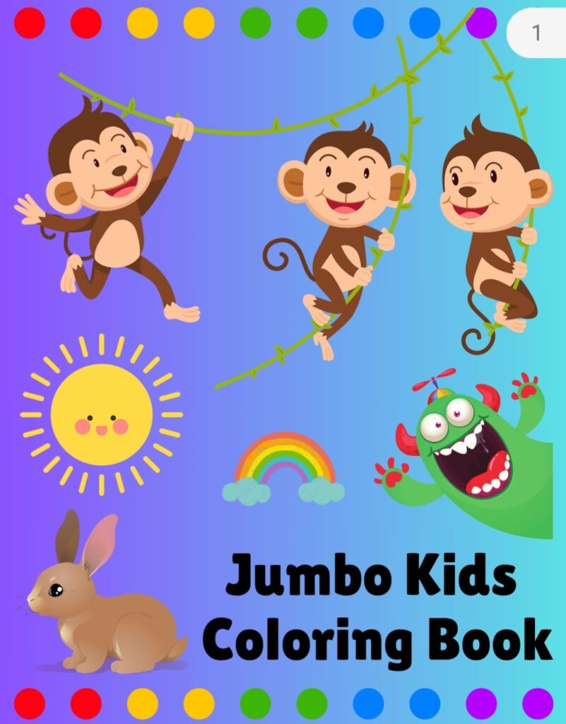 Jumbo Kids Colouring Book - 100 Pages of Fun and Creativity