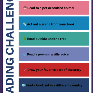 Free reading challenge chart for kids - make reading an adventure!